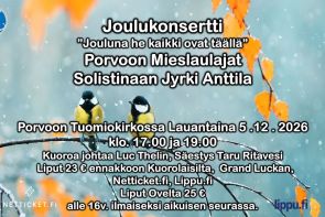 Porvoon Mieslaujajien Joulukonsertti -Jouluna he kaikki ovat täällä Porvoon Mieslaujajien Joulukonsertti -Jouluna he kaikki ovat täällä